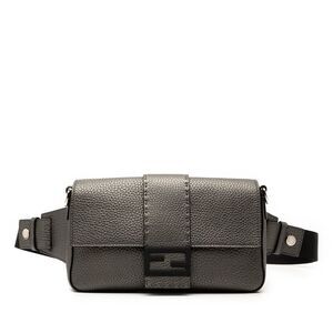 Fendi Leather Selleria Convertible Baguette Satchel